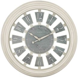 Westclox 16-inch Antique White Panel Clock