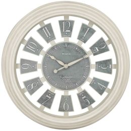 Westclox 16-inch Antique White Panel Clock