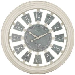 Westclox 16-inch Antique White Panel Clock