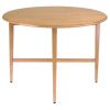 Round Drop Leaf Dining Table in Light Oak Wood Finish