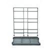 3-Shelf Iron Rectangular Folding Metal Bookcase Storage Shelves