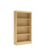 Natural Wood Finish Book Shelf Bookcase with 4 Shelves