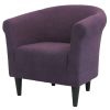 Contemporary Classic Upholstered Club Chair Accent Arm Chair in Eggplant Purple