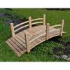 4-Ft Garden Bridge with Rails in Cedar Wood