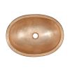 Pure Copper 19-inch Oval Bathroom Sink Unfinished