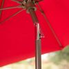 Sunbrella 9-Ft Patio Umbrella with Deluxe Tilt in Antique Bronze with Red Shade