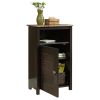 Bathroom Floor Cabinet with Shelf and Faux Granite Top