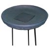 Matte Black Bowl Solar Fountain Bird Bath with Wrought Iron Stand