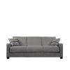 Sage Green Microfiber Convertible Couch Futon Sleeper Sofa