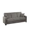 Sage Green Microfiber Convertible Couch Futon Sleeper Sofa