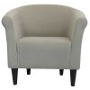 Modern Classic Accent Arm Chair Taupe Upholstered Club Chair