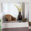 Rectangular 31.5-inch Bathroom Vanity Wall Mirror with Contemporary Triple-Bevel Design