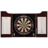 All-in-One Dart Center with Dart Board and Mahogany Finish Cabinet