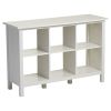 Adjustable Shelf 6-Cube Bookcase Storage Unit in White