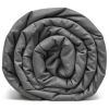 Cotton Weighted Blanket with Glass Beads in Dark Gray 48 x 72 inch