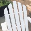 White Wood Classic Adirondack Chair with Comfort Back Design