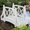Durable White 4ft Canadian Hemlock Garden Bridge