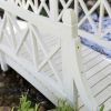 Durable White 6ft Canadian Hemlock Garden Bridge