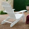 Folding Adirondack Chair in White Wood Finish