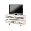 Modern Style Living Room TV Stand in White Wood Finish