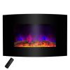 Wall Mounted Electric Fireplace Space Heater with Remote 5,200 BTU