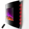 Wall Mounted Electric Fireplace Space Heater with Remote 5,200 BTU