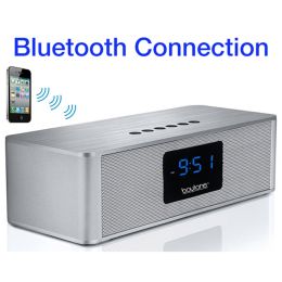 Boytone BT-88CB Bluetooth 4.1 Portable Alarm Clock Radio Wireless Speaker, Digital F