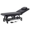 Professional Electric Lift Massage Table, 0-45° Adjustable Backrest Medical Table Beauty Bed, Height Adjustable Tattoo Spa Table on Wheels