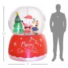 5.5FT Christmas Inflatable Crystal Ball, Xmas Blow Up Decoration with LED Lights for Indoor, Outdoor, Yard, Party