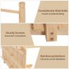 5 Feet Wooden Garden Bridge - 100% Fir Wood Construction, Easy Assembly with Hardware, Ideal for Backyard/Gravel Road/Farm