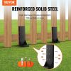 Fence Post Anchor Repair Kit, 4 Pack Inner Diameter 3.5 x3.5 Inches Heavy Duty Steel Fence Post Support Stakes, Anchor Ground Spike for Repair Tilted