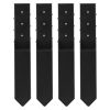 Fence Post Anchor Repair Kit, 4 Pack Inner Diameter 3.5 x3.5 Inches Heavy Duty Steel Fence Post Support Stakes, Anchor Ground Spike for Repair Tilted