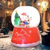 5.5FT Christmas Inflatable Crystal Ball, Xmas Blow Up Decoration with LED Lights for Indoor, Outdoor, Yard, Party