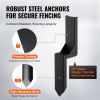 Fence Post Anchor Repair Kit, 4 Pack Inner Diameter 3.5 x3.5 Inches Heavy Duty Steel Fence Post Support Stakes, Anchor Ground Spike for Repair Tilted