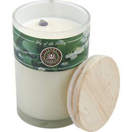 Lily Of The Valley Soy Candle 12 Oz Tumbler. A Peaceful and Welcoming Blend With Flourite Gemstone. Burns Approx. 30+ Hours For Anyone
