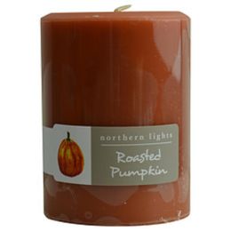 Roasted Pumpkin One 3x4 Inch Pillar Candle. Burns Approx. 80 Hrs. For Anyone