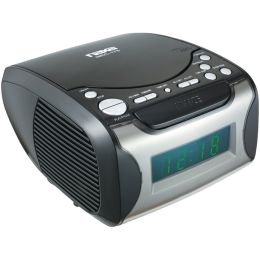Naxa Digital Alarm Clock with Digital Tuning AM/FM Radio &CD Player