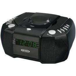 JENSEN JCR-310 Dual Alarm Clock AM/FM Stereo Radio with Top-Loading CD Player