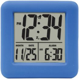 Equity by La Crosse 70905 Soft Cube LCD Alarm Clock (Blue)