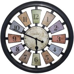 Westclox 36014 18" Round Colored Panels See-Through Clock
