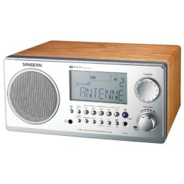 Sangean WR2WAL Digital AM/FM Stereo System with LCD and Alarm Clock (Walnut)