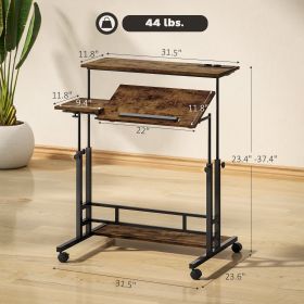 Adjustable Standing Desk With Power Outlets