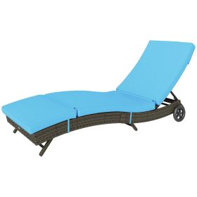 Patio Wicker Chaise Lounge Chair