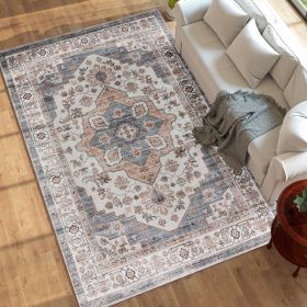 8 x 10 Ft Vintage Machine Washable Area Rug Non Slip - CJSP246133901AZ