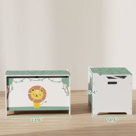 Toy Box With Lid - Green