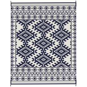 Reversible Outdoor Rug - Blue White