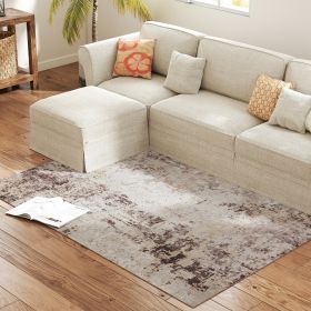 4 x 6 Ft Machine Washable Modern Abstract Area Rug Non Slip Mixed