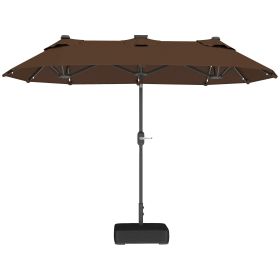 Double-sided Outdoor Patio Umbrella With Solar Light - CJSP246730701AZ