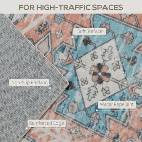 4 x 6 Ft Vintage Machine Washable Area Rug Non Slip - CJSP246160401AZ