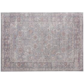 5 x 7 Ft Machine Washable Traditional Floral Area Rug Non Slip